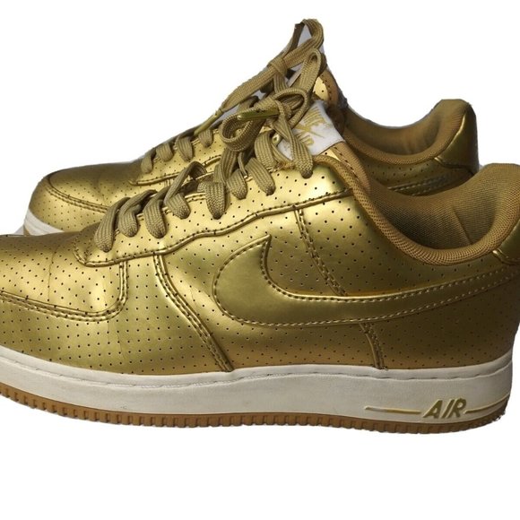 Nike Air Force 1 Low '07 LV8 Men's Size 8 GOLD - Picture 3 of 14